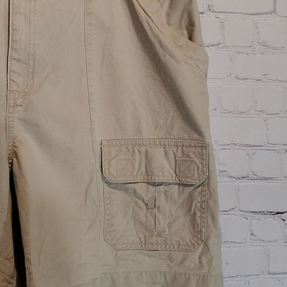 Vintage L.L. Bean tan khaki hiking cargo shorts size 20 - Picture 3 of 7
